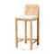 Baxton Studio Zariah Modern Bohemian Natural Brown Rattan and Mahogany Wood Bar Stool 233-13172-ZORO - alternate 3